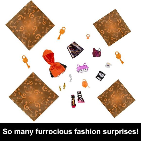 Monster High Skulltimate Secrets Neon Frights Doll & Accessories, Toralei Stripe - Picture 6 of 8